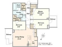 【東京都/港区南青山】ザ・パークハウスグラン南青山高樹町 間取り図