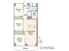 【東京都/新宿区新小川町】飯田橋第二パークファミリア 間取り図