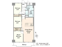 【東京都/新宿区新小川町】飯田橋第二パークファミリア 間取り図