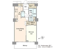 【東京都/新宿区赤城元町】パークコート神楽坂 間取り図