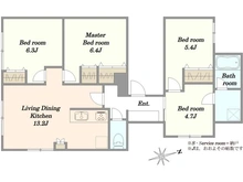【東京都/文京区関口】パレドール目白台 間取り図