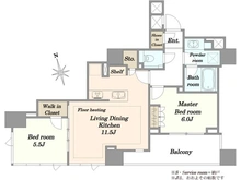 【東京都/千代田区飯田橋】アルビオ・ザ・タワー千代田飯田橋 間取り図