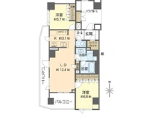 【東京都/新宿区筑土八幡町】ブランズ神楽坂 間取り図