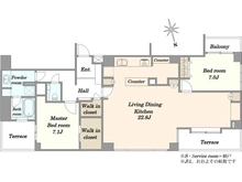 【東京都/新宿区南榎町】ロイヤルガーデン南榎 間取り図