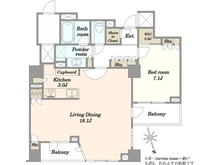 【東京都/新宿区市谷甲良町】ザ・パークハウス市谷甲良町 間取り図