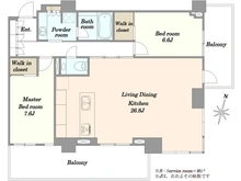【東京都/千代田区富士見】プラウドタワー千代田富士見レジデンス 間取り図