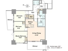 【東京都/千代田区富士見】プラウドタワー千代田富士見レジデンス 間取り図