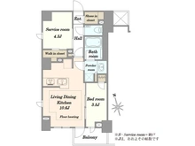 【東京都/新宿区水道町】ピアース神楽坂センティア 間取り図