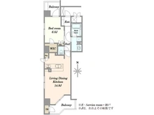 【東京都/新宿区山吹町】イトーピア神楽坂 間取り図