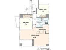 【東京都/新宿区東五軒町】グラツィオーソ神楽坂ウエスト 間取り図