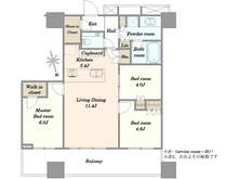 【東京都/港区浜松町】WORLD TOWER RESIDENCE 間取り図