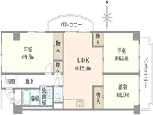 【大阪府/豊中市城山町】曽根グリーンハイツ 間取り図