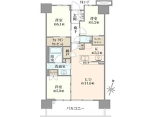 【大阪府/大阪市淀川区三津屋北】シティテラス神崎川駅前 シーズンズテラス棟 間取り図