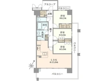 【大阪府/豊中市上野西】グランカサーレ豊中ヒルズコート 間取り図