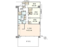 【大阪府/豊中市東豊中町】ザ・レジデンス豊中 間取り図