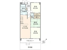 【大阪府/大阪市淀川区新高】ファミール北大阪リバーサイド 間取り図