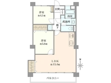 【大阪府/豊中市北桜塚】豊中パークハイツ 間取り図