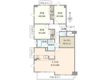 【大阪府/豊中市東豊中町】グラン・フェルティ東豊中三ツ池 II番館 間取り図