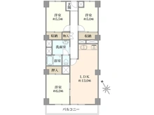 【大阪府/豊中市東泉丘】千里泉ヶ丘スカイハイツ 2号棟 間取り図