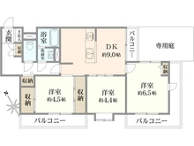 【東京都/練馬区石神井町】エクレール石神井公園 間取り図