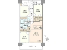 【東京都/西東京市谷戸町】コスモひばりが丘ザ・ガーデンズフォートブリリアントヒル 間取り図