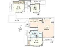 【東京都/練馬区石神井町】キャナル石神井公園 間取り図