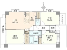 【東京都/練馬区南大泉】藤和シティホームズ南大泉 間取り図