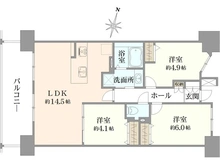 【東京都/練馬区高野台】レーベンリヴァーレタワーザ・テラス 間取り図