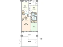 【東京都/練馬区石神井台】プラウド石神井台 間取り図