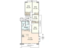 【東京都/練馬区光が丘】光が丘パークタウン春の風公園街7-6-5号棟 間取り図