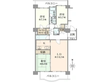 【東京都/小平市小川町】ガーデンハイツ小平1番館 間取り図