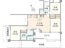 【東京都/西東京市富士町】モアグランデ東伏見 間取り図