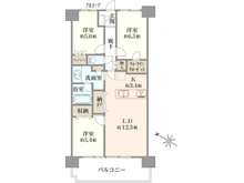 【埼玉県/志木市本町】プラウドシティ志木本町　 パークフロントコート 間取り図