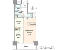 【東京都/荒川区東日暮里】クレヴィア日暮里　THE　RESIDENCE 間取り図