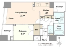 【東京都/台東区東上野】上野アインスタワー 間取り図