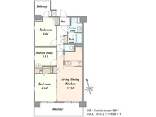 【東京都/荒川区東日暮里】コスモフェスタ日暮里 間取り図