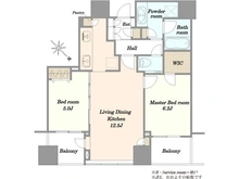 【東京都/台東区池之端】パークタワー上野池之端 間取り図