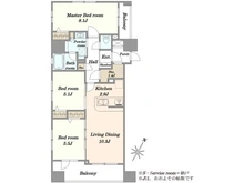 【東京都/台東区下谷】レーベンシティオ上野入谷タワーフォルム 間取り図