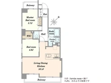 【東京都/台東区下谷】ヴィルヌーブ入谷 間取り図