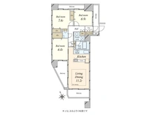 【東京都/文京区千駄木】パロス千駄木 間取り図