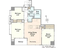 【東京都/台東区北上野】藤和シティホームズ上野山伏町 間取り図