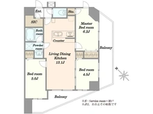【東京都/足立区西保木間】ライドリンク竹ノ塚 間取り図