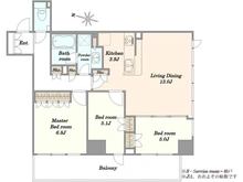 【東京都/台東区池之端】ウェリス上野池之端 間取り図