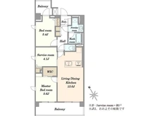 【東京都/荒川区東日暮里】コスモフェスタ日暮里 間取り図