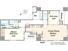 【東京都/台東区下谷】アルカーデンタワー入谷 間取り図