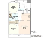 【東京都/荒川区荒川】レーベンリグアーレ東京ラ・トーレ 間取り図