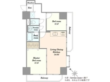 【東京都/台東区根岸】ライオンズマンション鶯谷第3 間取り図