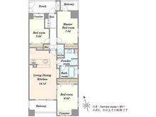 【東京都/台東区松が谷】ネバーランド上野松が谷 間取り図