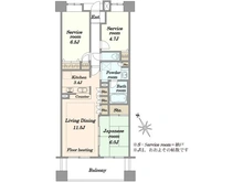 【東京都/台東区上野】コスモ上野パークサイドシティ 間取り図