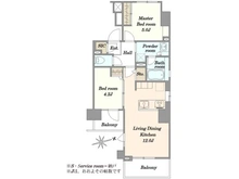 【東京都/荒川区荒川】ライオンズヴィアーレ町屋 間取り図